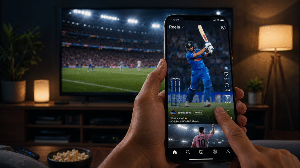 Reels as 2nd screen for sports