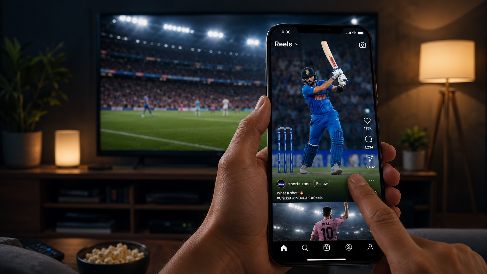 Reels as 2nd screen for sports
